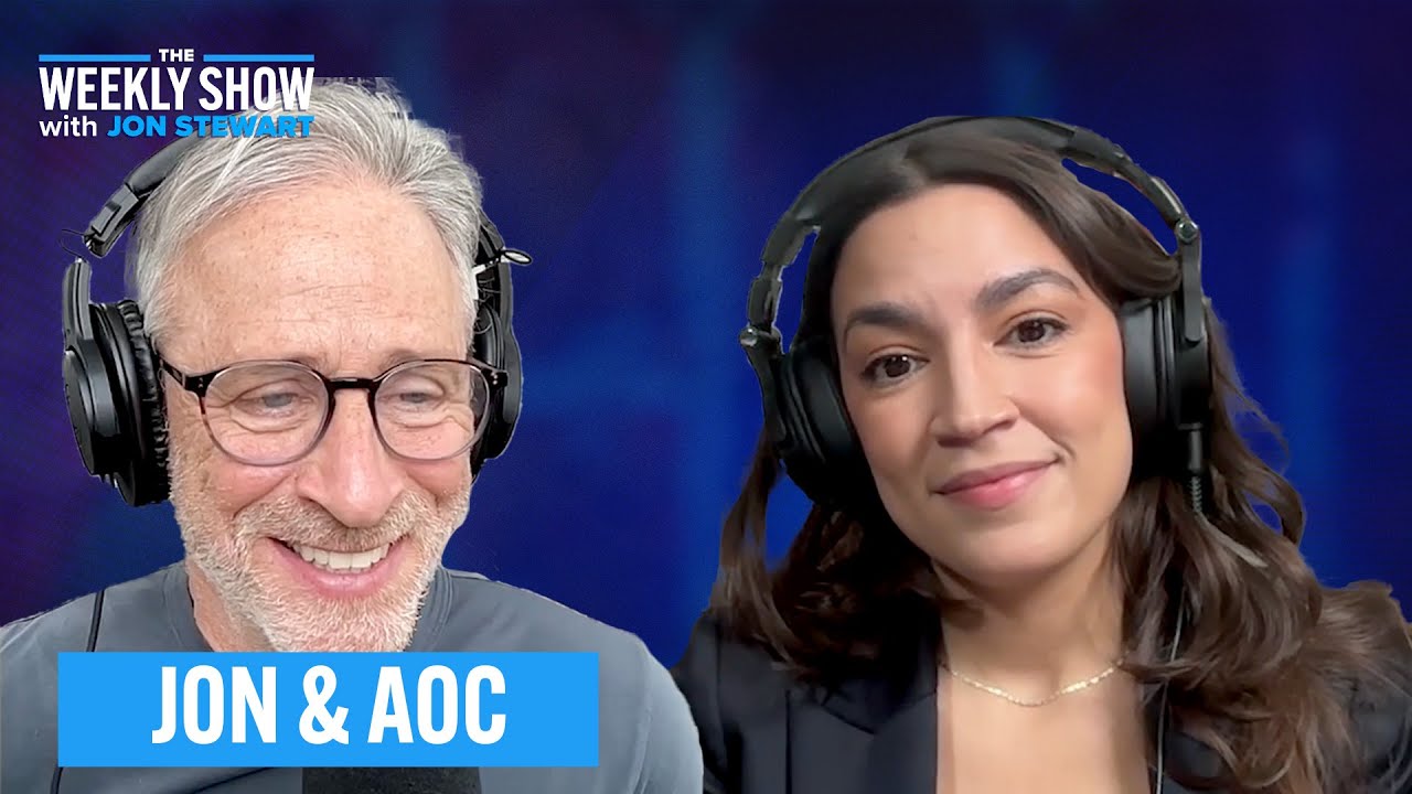 AOC Joins Jon Stewart On His Weekly Podcast